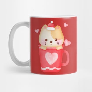 Merry Christmas, Meowy Christmas, cute and adorable Christmas cat. Mug